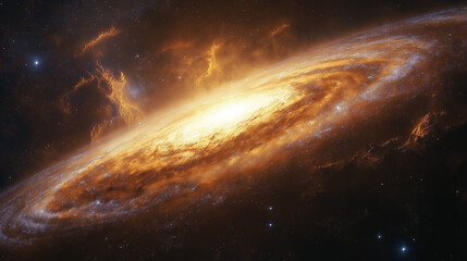 Fototapeta premium Planetary nebula glowing into deep space