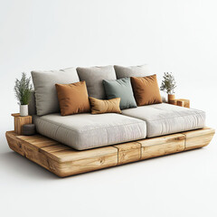 Modern Minimalist Wooden Sofa Design: Elegant Comfort and Style for your Living Room