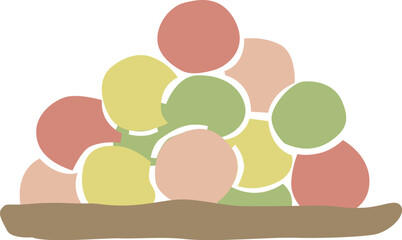 ひなあられのイラスト