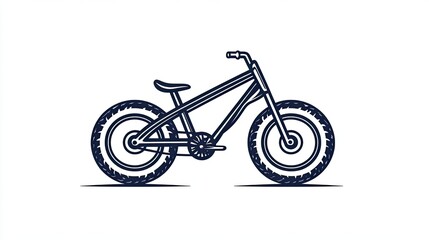 Fototapeta premium Detailed illustration of a mountain bike showcasing its design and features against a plain background