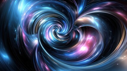 Obraz premium Cosmic Swirl: Abstract Nebula in Vivid Hues