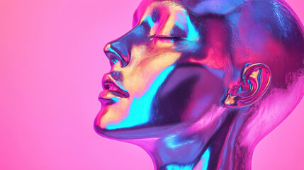 Obraz premium The rendered abstract human head