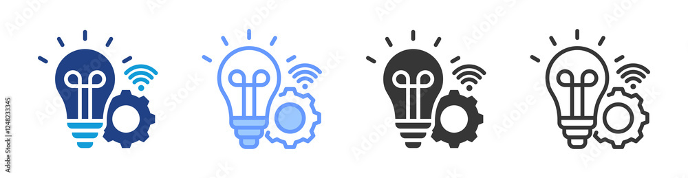 Poster Smart Machine icon set multiple style collection