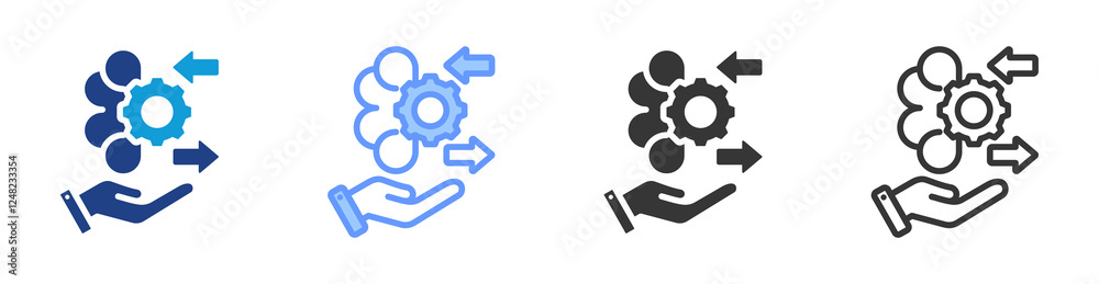 Aufkleber Self Optimizing System icon set multiple style collection