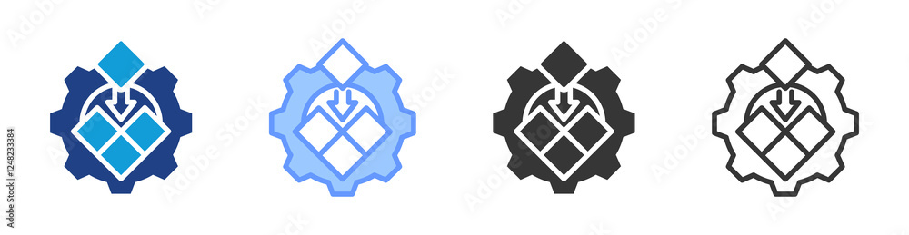 Poster Modular System icon set multiple style collection