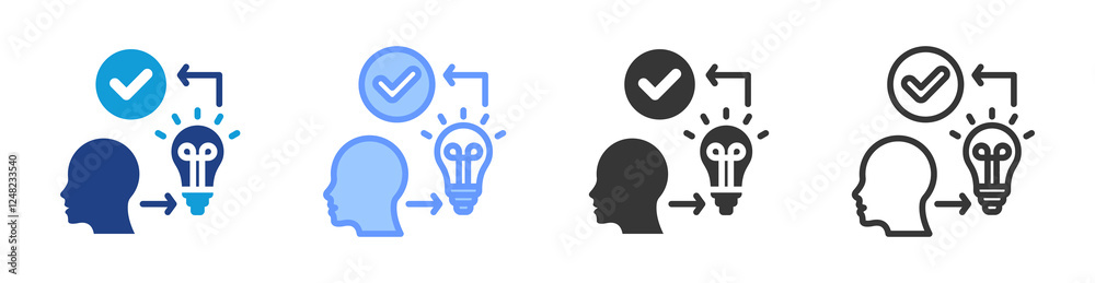 Poster Demand Forecasting icon set multiple style collection