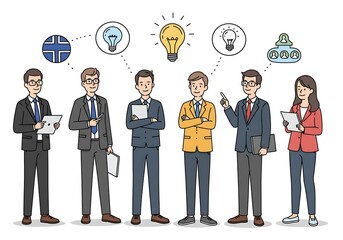 Team Brainstorming Business Ideas Innovation Strategy