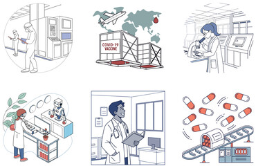 Prevent Disease: Vet's Medicine Bundle Collection Illustrations