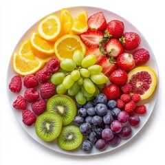Obraz premium A vibrant mix of fresh, ripe berries and fruits makes a healthy and sweet dessert