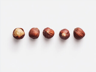 Obraz premium Hazelnuts isolated on white background