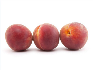 Peaches isolated on white background