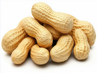 Peanuts isolated on white background