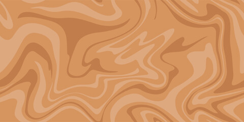 Beige brown marble acrylic swirl seamless pattern. Coffee latte, caramel, ice cream, peanut butter texture. 1970s trippy psychedelic waves print background.