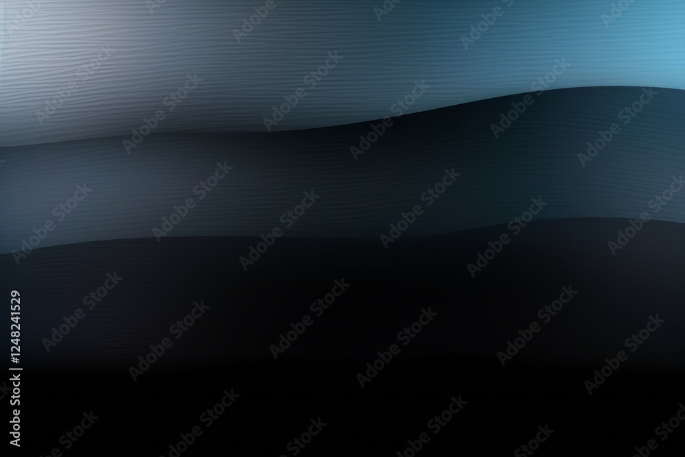 Poster gradient background with flowing lines in shades of blue and black creating a serene atmosphere for 