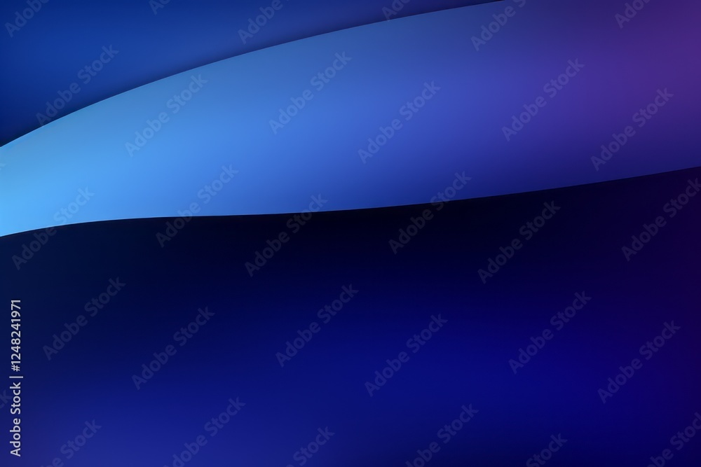 Poster gradient background with smooth curves and deep blue tones creating a serene atmosphere