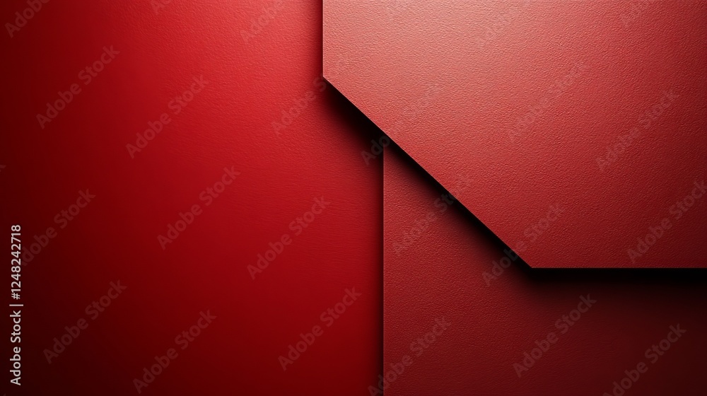 Poster gradient background showcasing overlapping red shapes in an abstract design