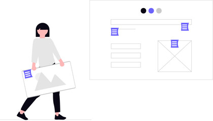 business woman in front of a chart