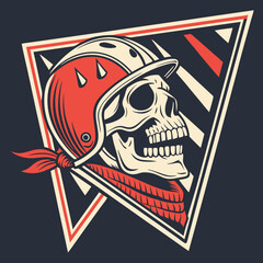 skull with sword and shield