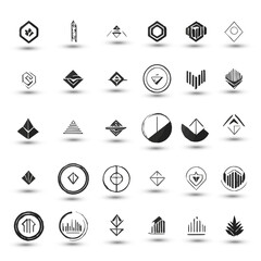 Set collection icon brand identity business logo design idea