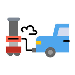 carbon emission icon design	