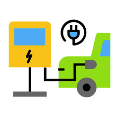 electric station icon design	