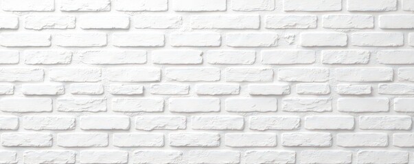 Obraz premium Clean white brick wall texture Ideal minimalist backdrop , social media, mockup, minimalist