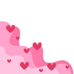 Valentine Wavy Border With Heart Decoration