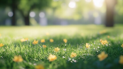Fototapeta premium Spring blossoms in serenity nature park photography lush environment close-up view