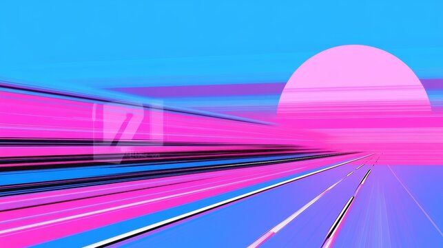 Abstract sunset art with dreamy vibrant colors and a modern style Perfect for wallpaper art or design projects with a pink theme