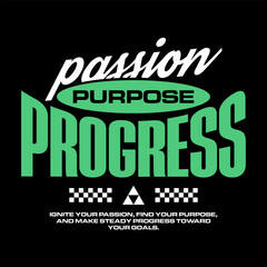 Typography progress illustration template design