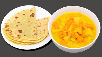 Crispy Roti & Yellow Curry