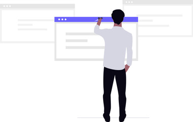 business man with clipboard