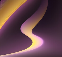 Violet and yellow art of abstract illusion of spiral with geometric shapes of pink and violet lines.Radial motion blur background.Long time exposure.Concept of cyber highway,hyperspace.generative ai