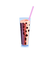 glass of milk with straw