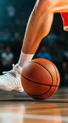 Naklejka premium Dynamic basketball action in motion.