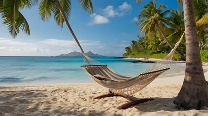 Tropical Tranquility: Hammock Bliss by the Beach