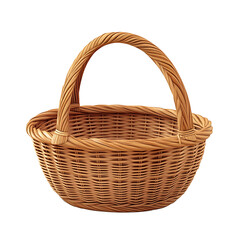 Obraz premium wicker basket isolated on white background