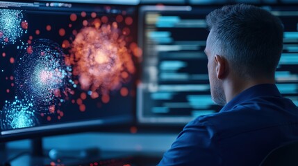 Data visualization techniques office workspace digital art tech environment close-up view data analysis