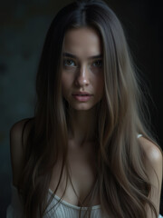 Fototapeta premium Obscured Portrait of a Woman in Soft Focus