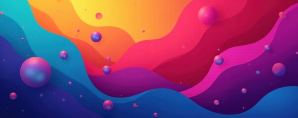 Abstract geometric shapes form vibrant background, graphic, technology