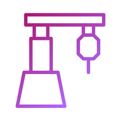 Gradient Industrial Crane Icon Graphic Design