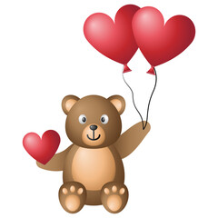 Cute Bear Valentine With Heart