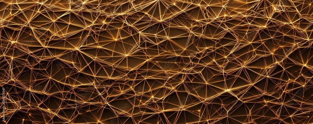 Aufkleber A textured background with intricate golden lines creating a web-like pattern against a dark surface, conveying depth and complexity.