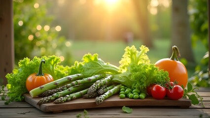 Ortaggi e verdure di primavera, concetto di dieta ed alimentazione sana e vegetariana