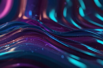 Realistic shiny texture of slime of rich blue and purple hues. Side view close-up. Horizontal illustration.