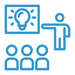 presenting ideas color icon