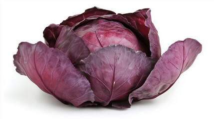 Obraz premium Red cabbage isolated on white background
