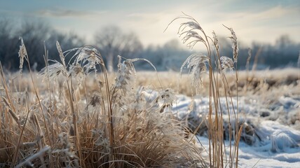 Winter's Guardian: Wild Boar Tracks in Fresh Snow Under Pine Trees