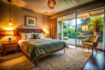 Midcentury Modern Bedroom: Cozy & Chic Relaxation Retreat