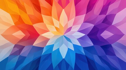 Colorful abstract background with triangles and geometric patterns in vibrant colors and textures